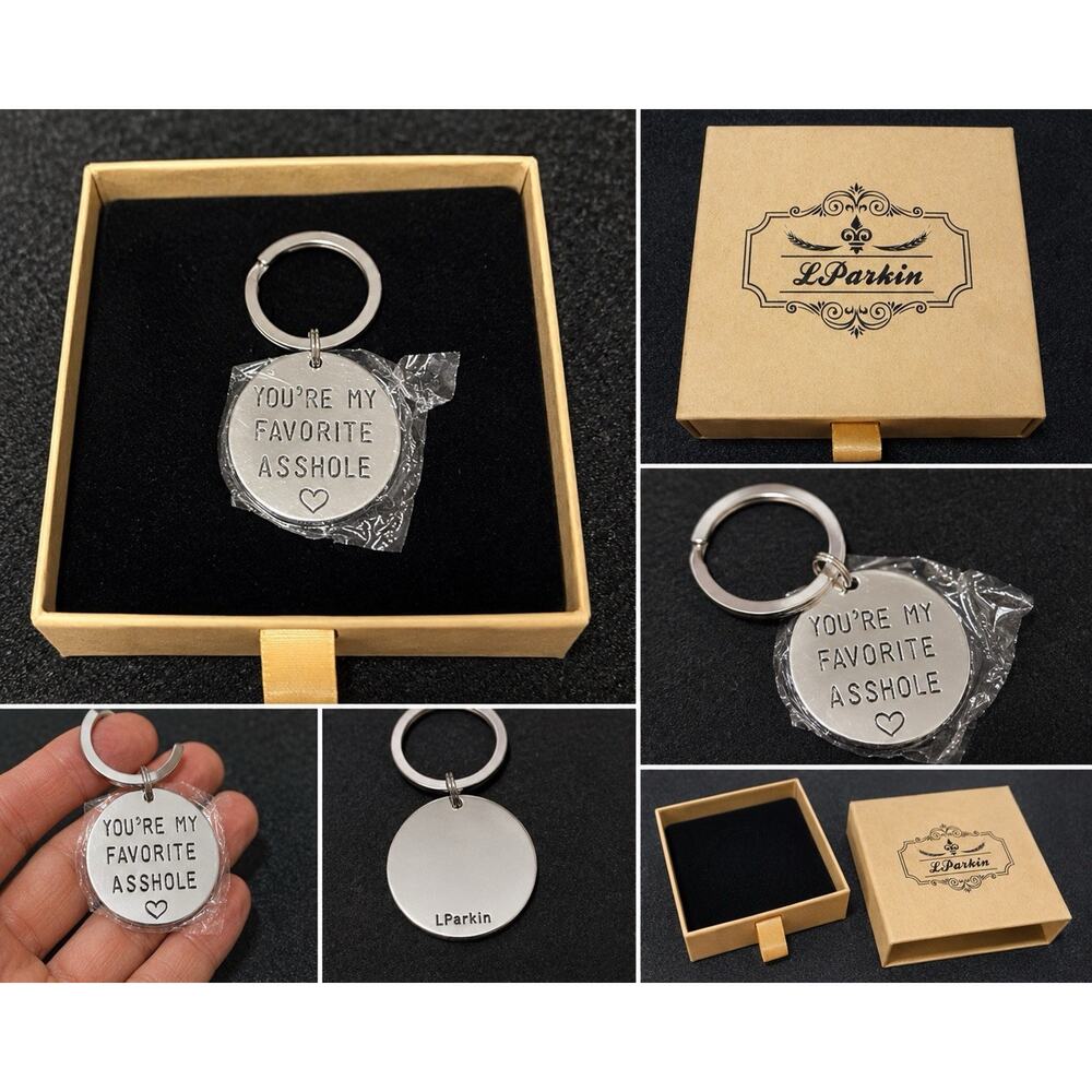 LParkin Funny Keychain – “You’re My Favorite A**hole” – Gift Box Included – New